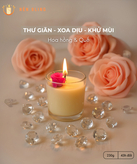 Nến Hoa Hồng