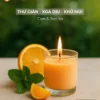 Nến thơm bạc hà & cam Chạm Nắng Hạ 230g từ Nến Bling, hương thơm mát lành cho mùa hè, chiết xuất tinh dầu thiên nhiên